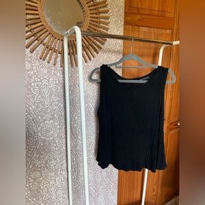 Brandy Melville Eliana Black Open Back Stretchy Muscle Tank